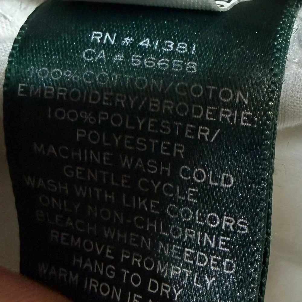 LRL XL White Knee-Length Skirt Bow Cotton Lace Embroidery Boho Fairy Cottage 70s - Picture 8 of 9